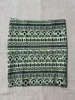 Zara aztec print bodycon skirt
