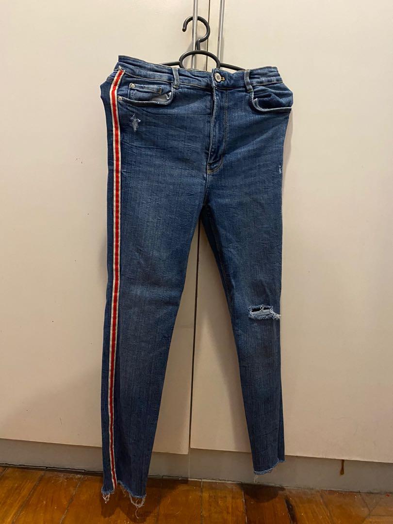 ZARA WOMEN Jeans with side stripe (EUR 42/US 10), Women's Fashion, Bottoms,  Jeans on Carousell