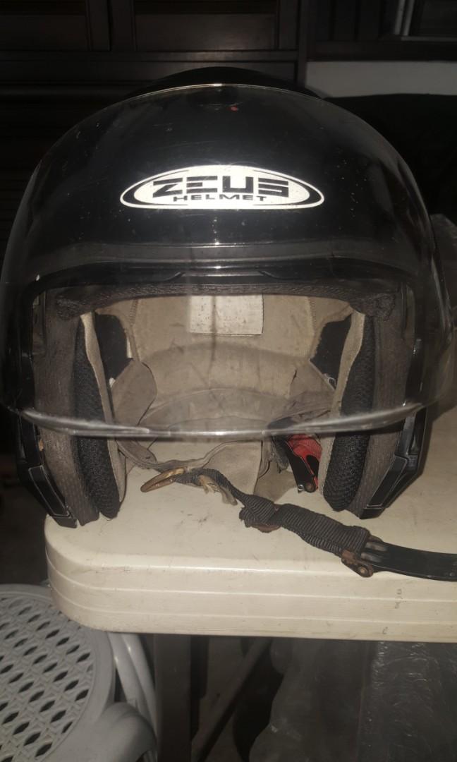 Zeus flip down helmet wd dark visor, safety certified, Motorbikes ...
