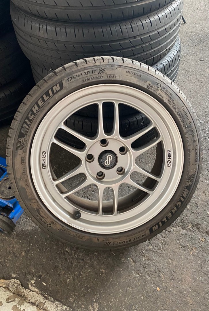 17" Original Enkei RPF1 Rims (Made in Japan), Car Accessories, Tyres