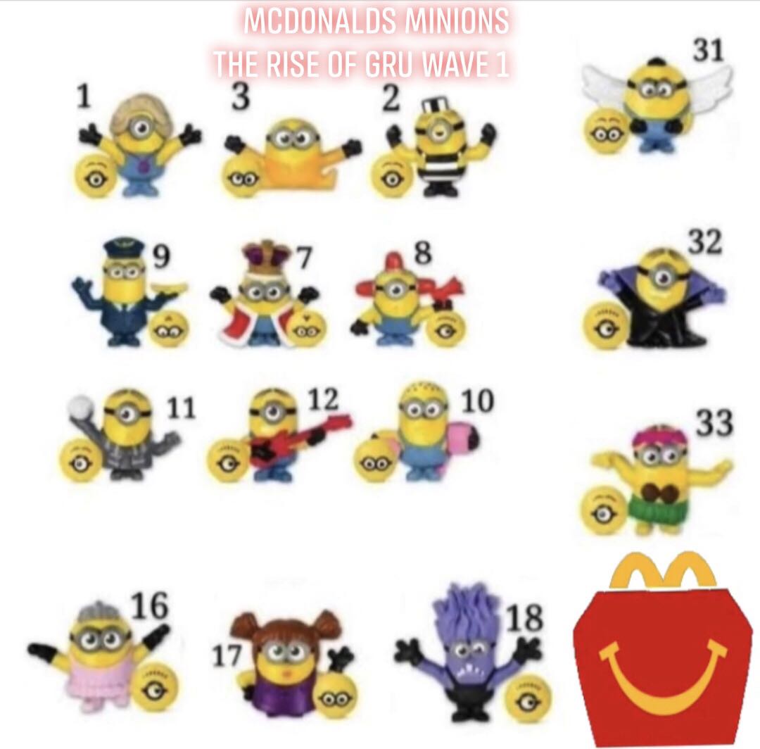 Mcdonalds Minions The Rise Of Gru Wave 1 Hobbies Toys Toys Games On Carousell
