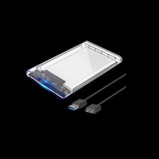 2.5inch Transparent SATA Hard Disk Drive USB 3.0 Enclosure Case