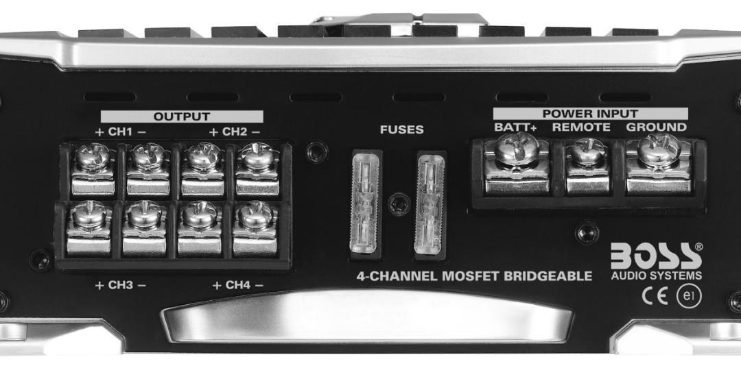 4ch Amplifier Subwoofer Gain Remote + 4 AWG Wiring Kit (BNIB), Car