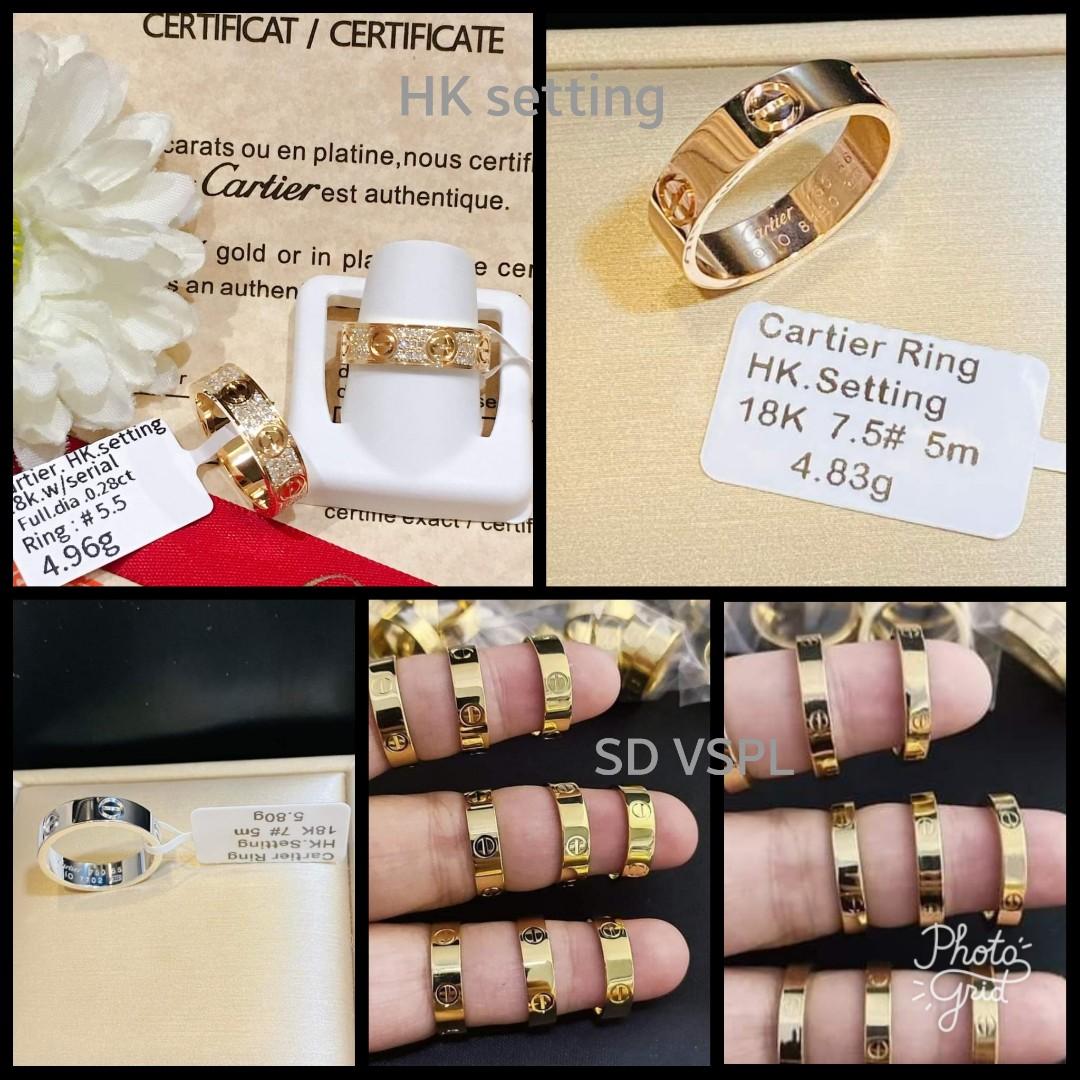18k 750 Gold CTR ring SD JP HK