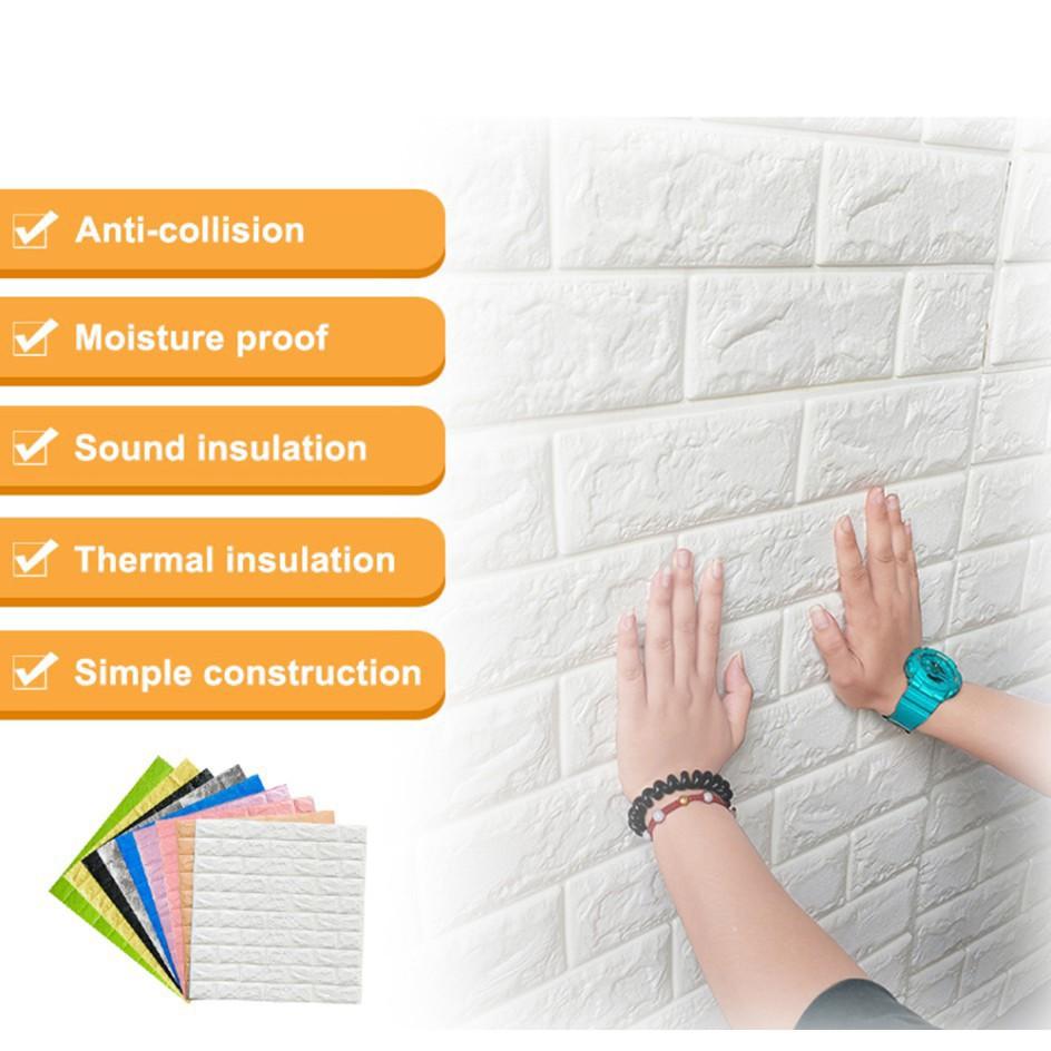 Adhesive Wallpaper Foam Wallpaper Bricks Wallpaper Waterproof