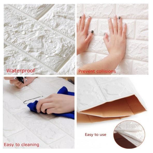 Adhesive Wallpaper Foam Wallpaper Bricks Wallpaper Waterproof