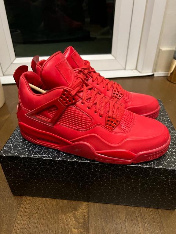 Air Jordan 4 Red, Men's Footwear, Sneakers on Carousell