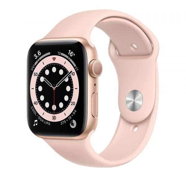Apple Watch SE Gold Aluminum Case Pink Sand Sport Band BNIB