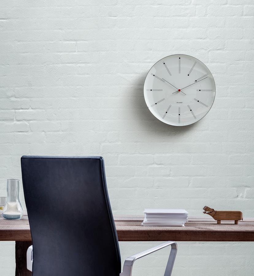Arne Jacobsen AJ Bankers Wall Clock 29 cm (White), Furniture & Home ...