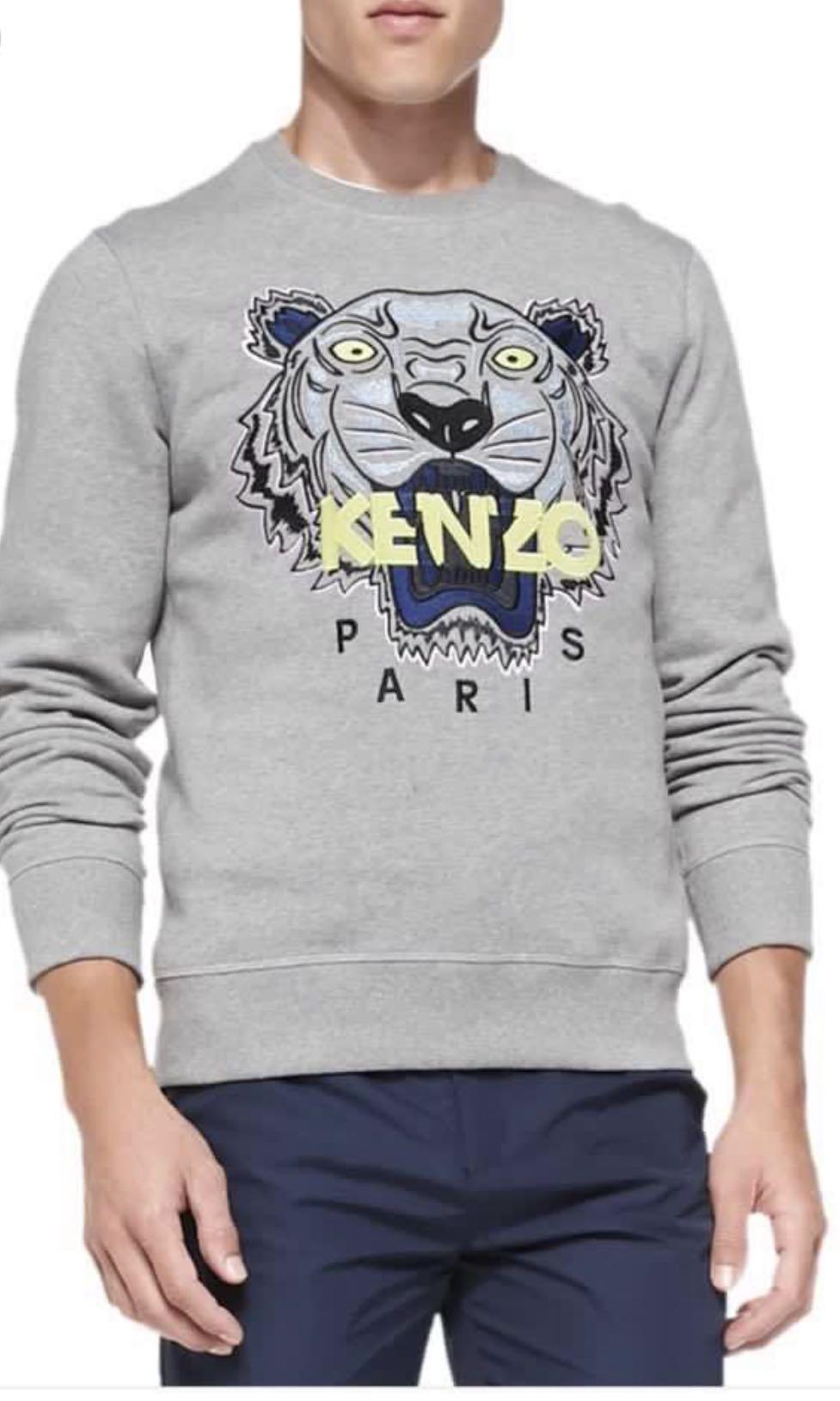 Mens grey kenzo cheap sweatshirt