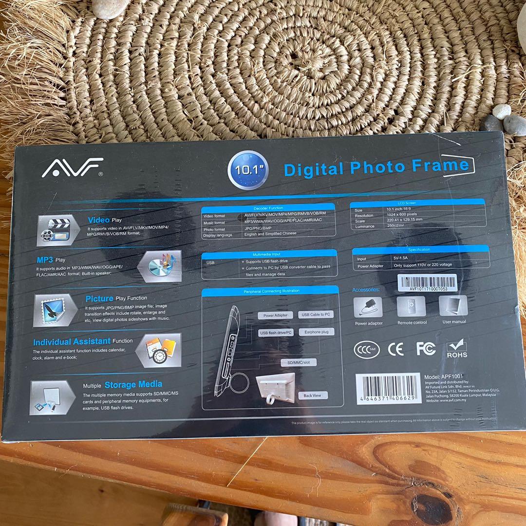 AVF Digital Photo Frame 10.1 inches brand new, TV & Home Appliances, TV