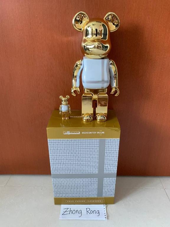 Be@rbrick Medicom Toy Plus Gold Chrome 400+100%