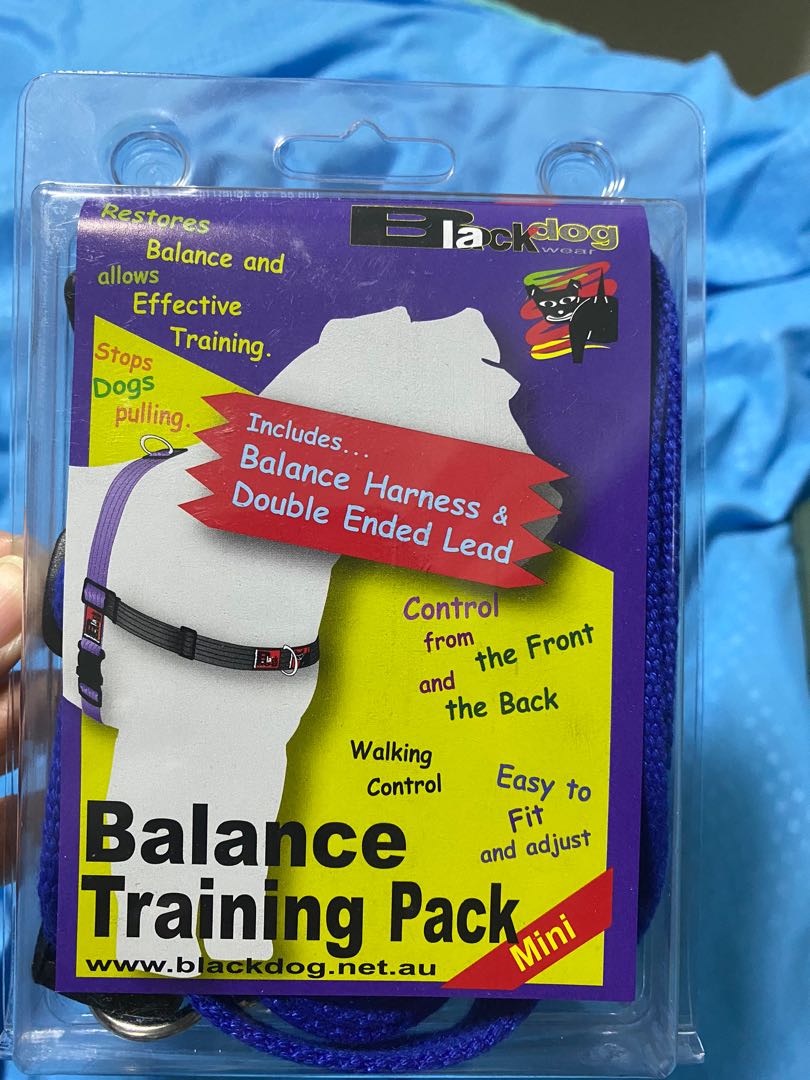 BN BlackDog Balance Training Pack (Blue Color) No Pull Harness, Pet