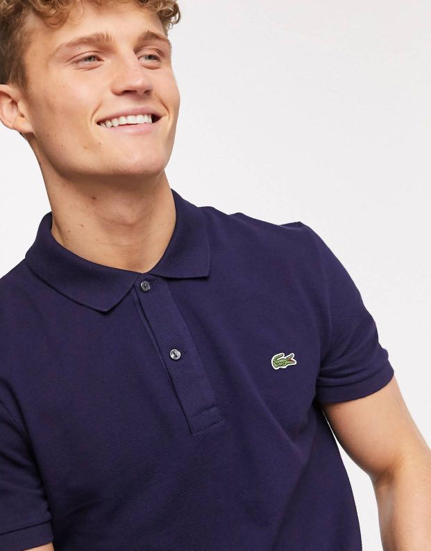 Lacoste slim shop fit polo navy
