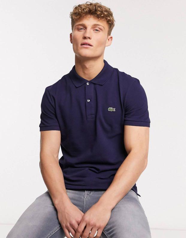 Lacoste slim fit polo navy new arrivals