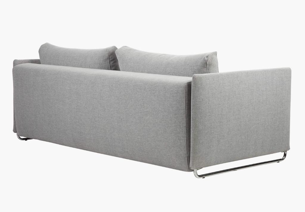 Cb2 Tandom Microgrid Grey Sleeper Sofa