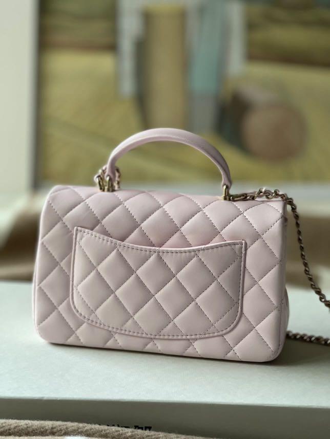 Chanel 22P Top Handle Mini Rectangular in Pink, Women's Fashion, Bags &  Wallets, Cross-body Bags on Carousell
