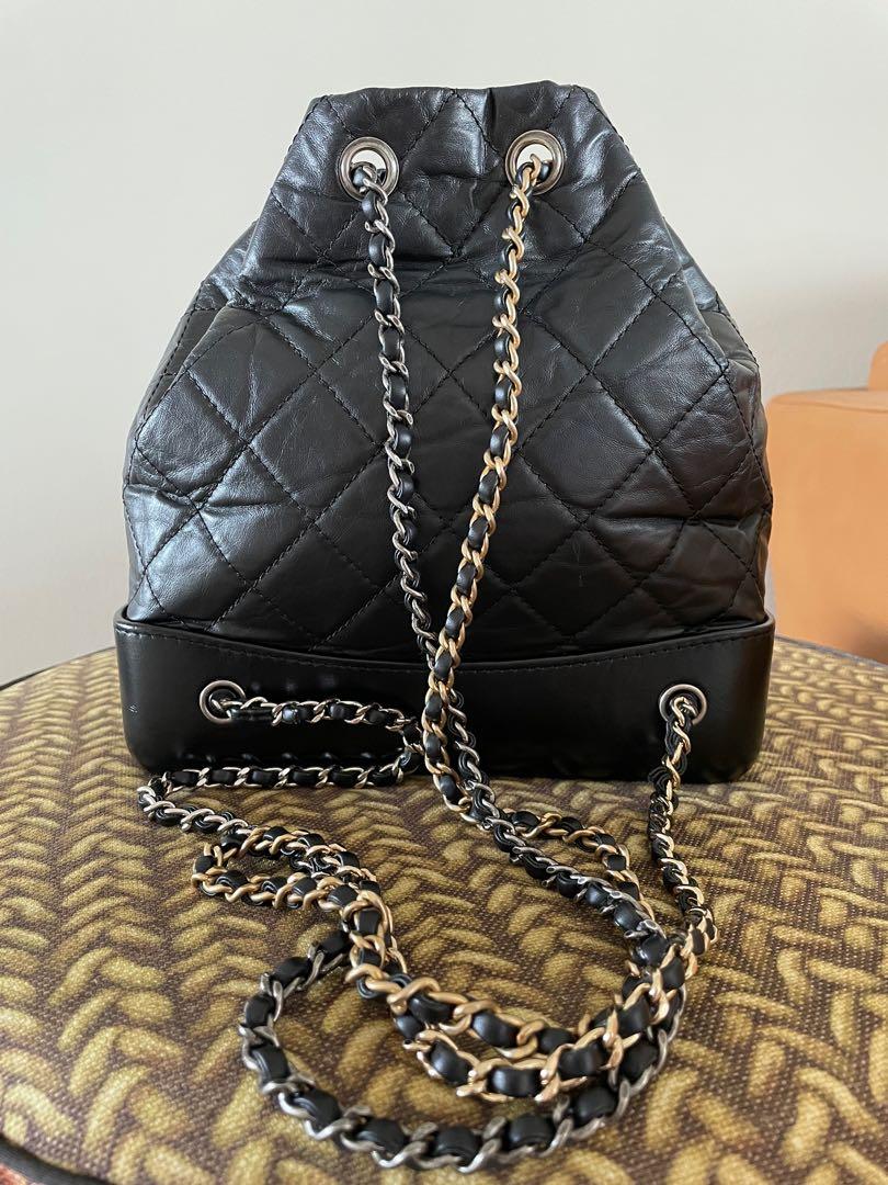 Sac à dos Gabrielle Chanel Cuir matelassé Noir