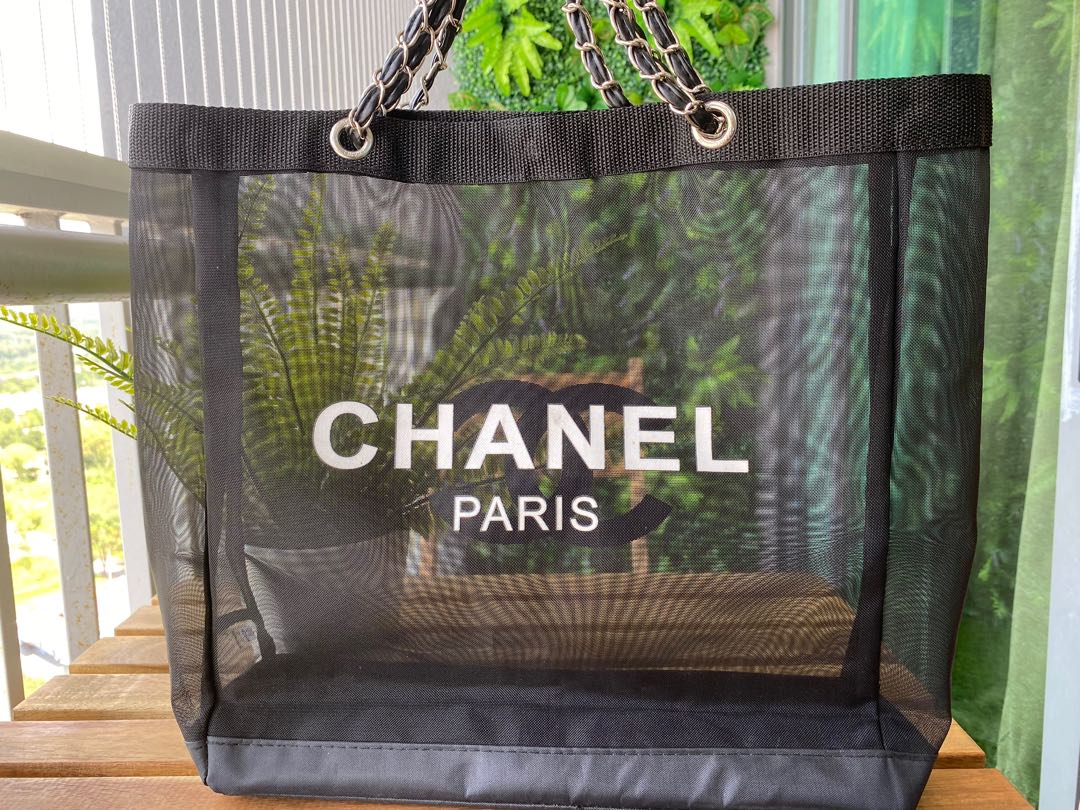 Chanel mesh outlet beach bag