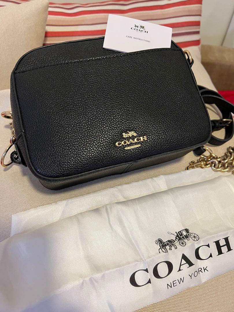 Coach black camera bag top