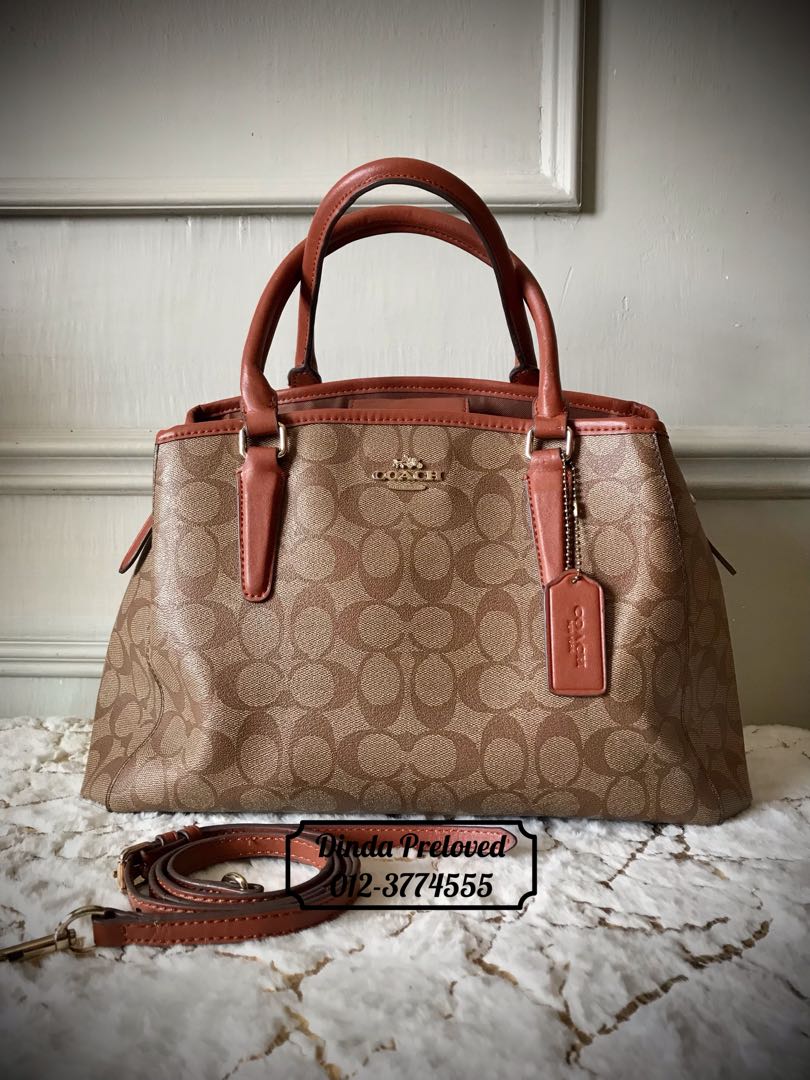 COACH MARGOT CARRYALL SIGNATURE, Luxury, Bags & Wallets on Carousell