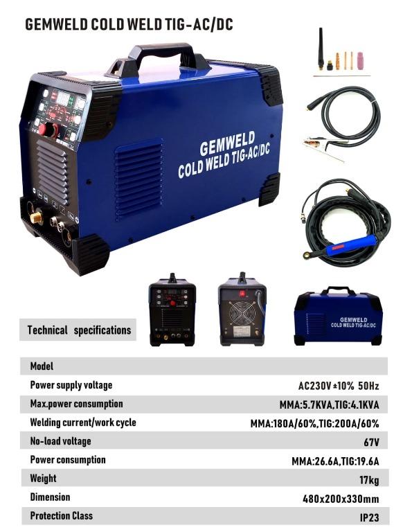 Cold weld machine with plasma TIG function for welding Dis-similar ...