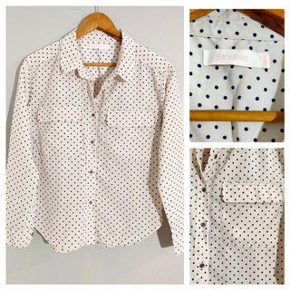 Cream Polka Dot Buttondown