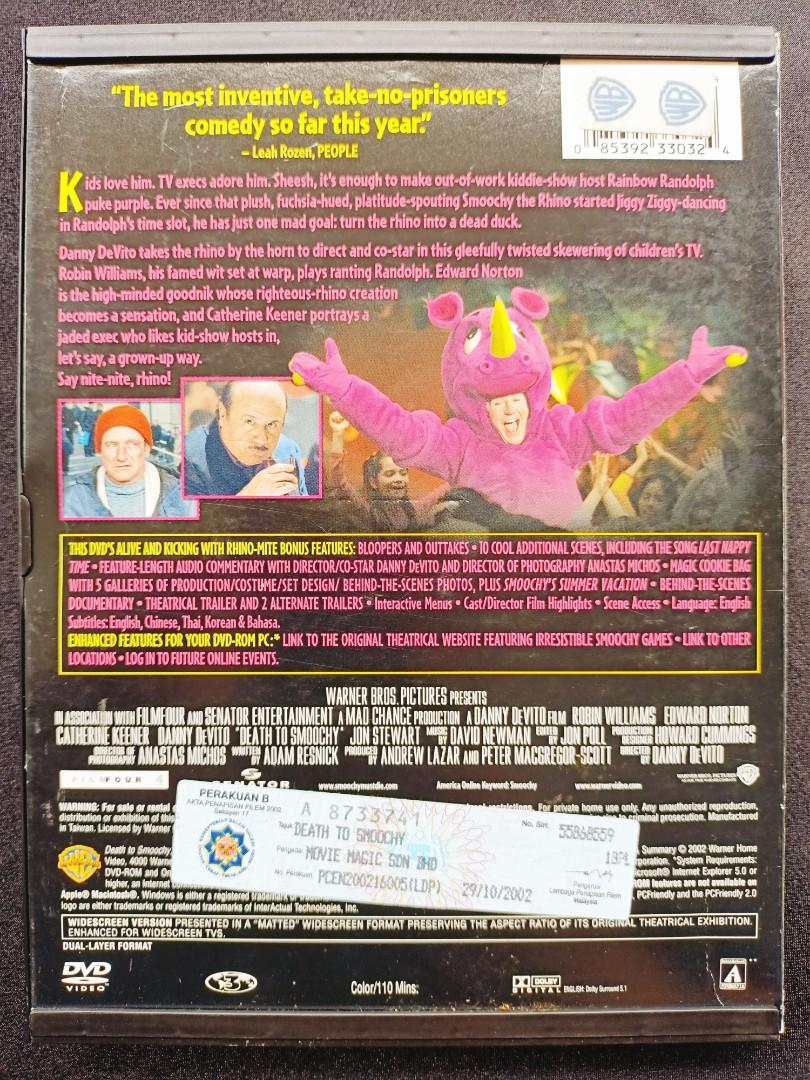 Death to Smoochy (Widescreen DVD, 2002) Robin Williams