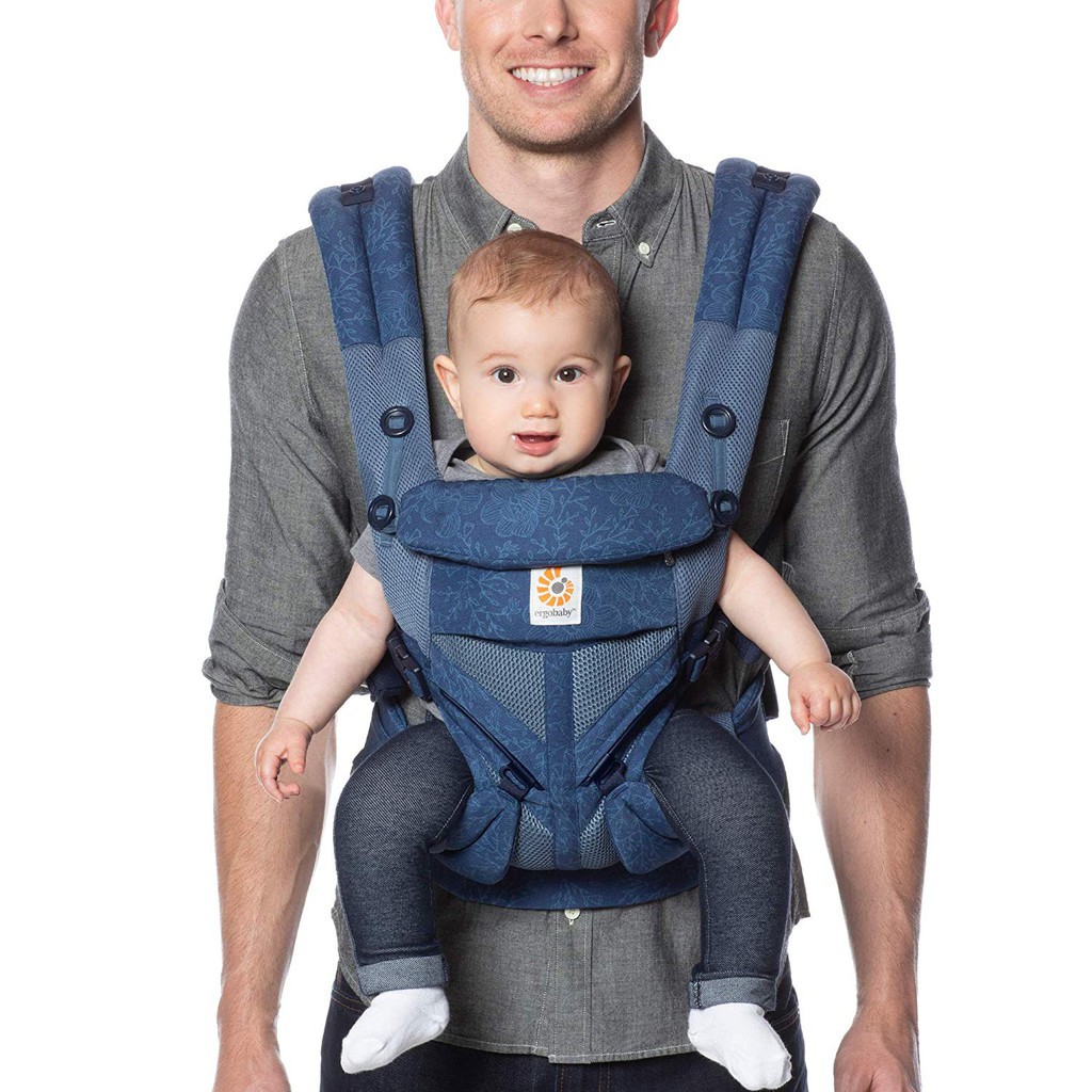 ERGO BABY OMNI 360 COOL AIR BLUE BLOOMS, Babies & Kids, Going Out