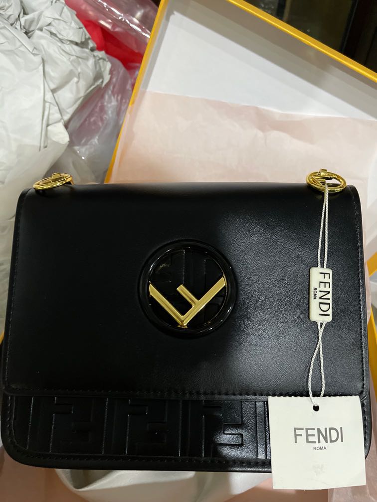 fendi black sling bag