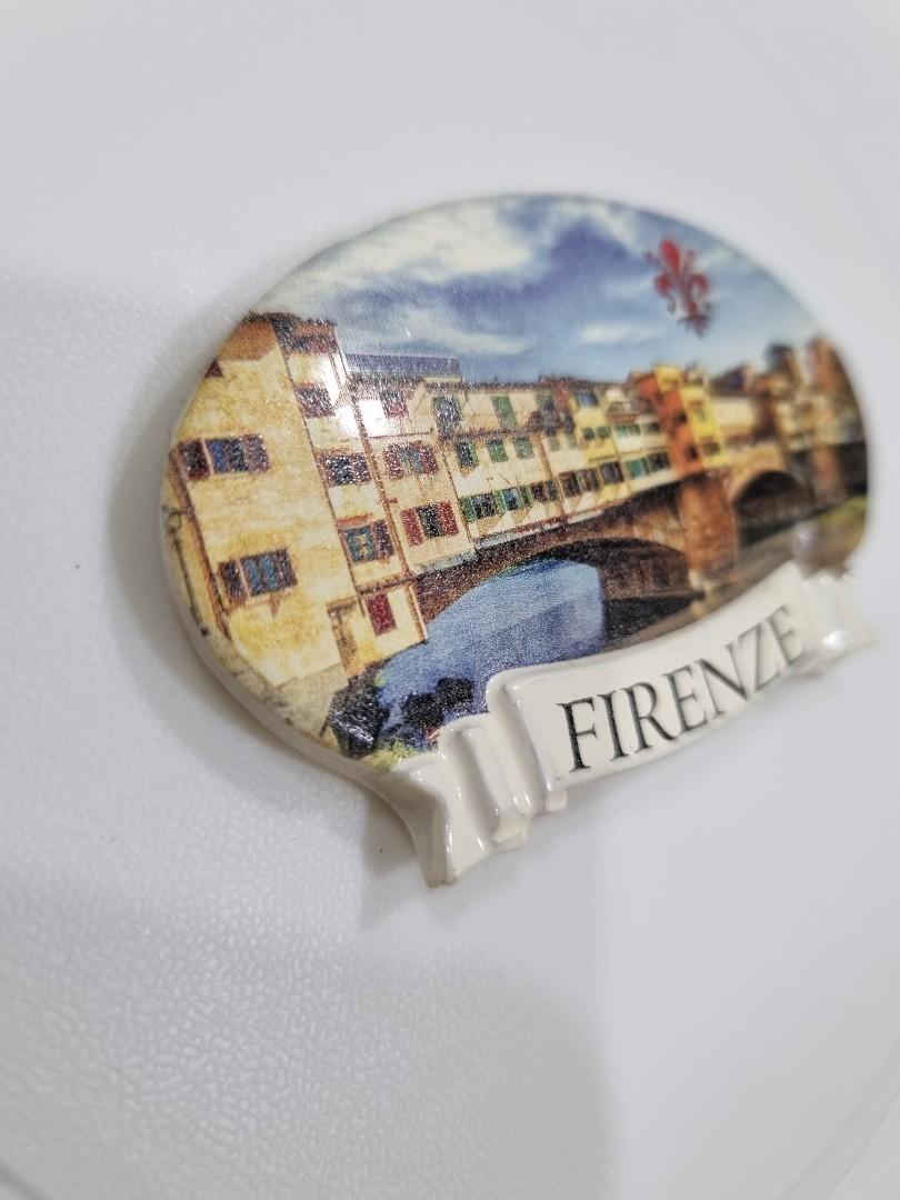 Magnete Frigo 3D David Di Firenze - Souvenir Artigianale In Resina, Regalo Viaggio Italia, Collezione Città D'Arte