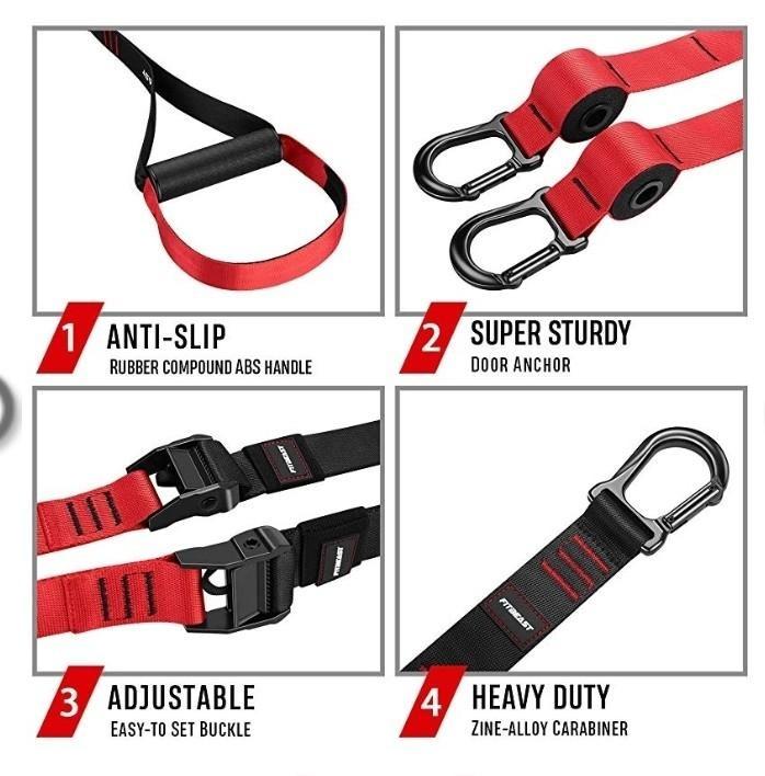 FitBeast Suspension Trainer Kit Fitness Training Suspension