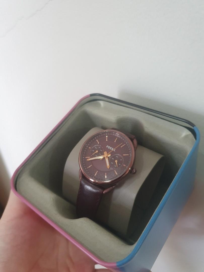 Fossil red wine watch cheap