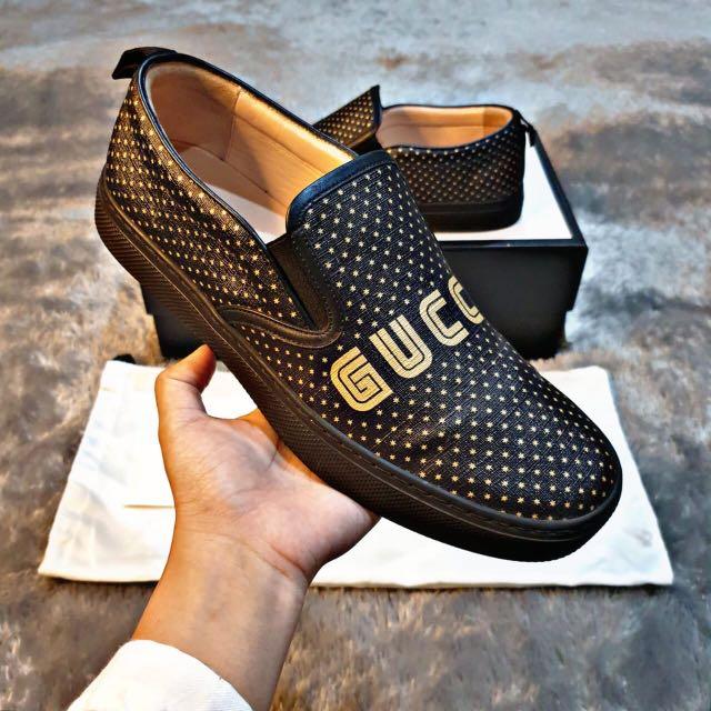 Gucci GUCCY Slip On, Fesyen Pria, Sepatu , Sepatu Formal di Carousell