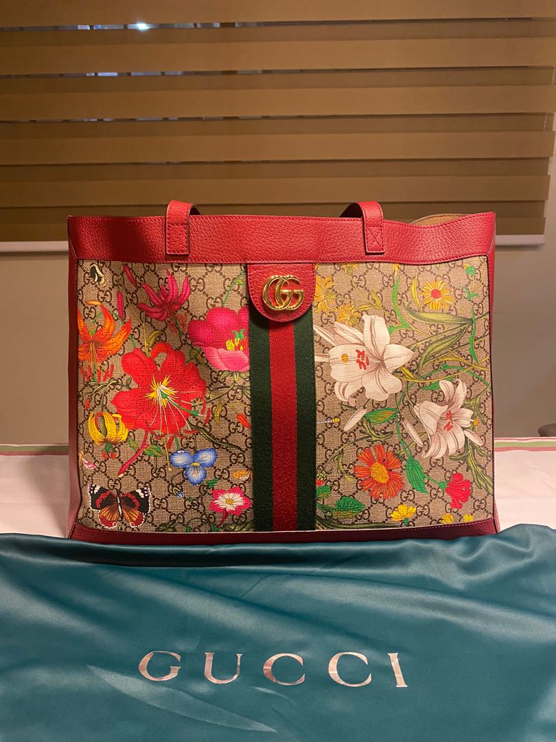 Gucci ophidia online floral tote