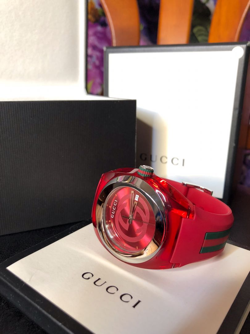 Gucci Sink Red Sherri line watch, Women's Fashion, Watches & Accessories,  Watches on Carousell
