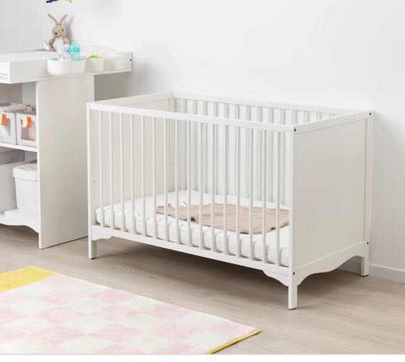 IKEA Baby Cot / Crib, Free Bumper!, Babies & Kids, Baby Nursery & Kids ...
