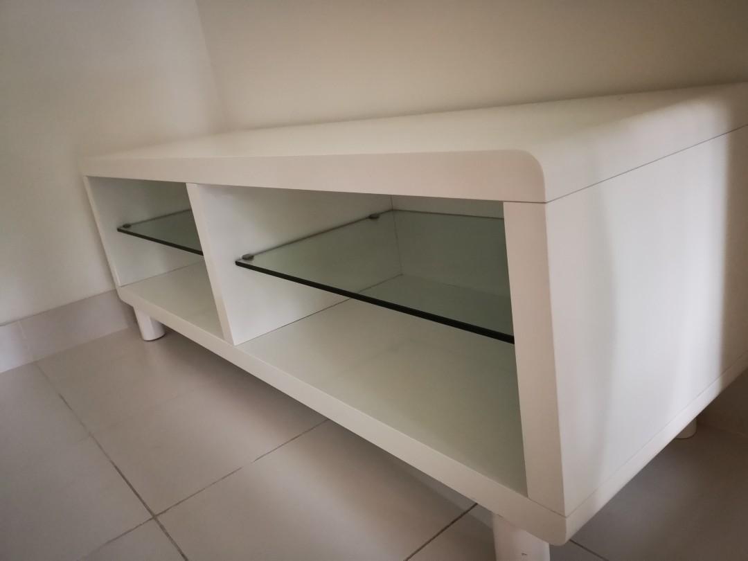 Ikea dining table + tv console table + coffee table, Furniture & Home ...
