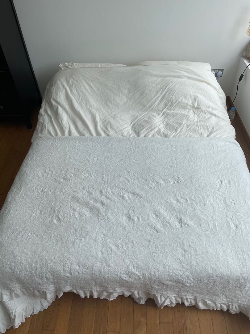 IKEA MATTRESS + OVERLAY / PICKUP BEFORE FEB 23, Furniture & Home