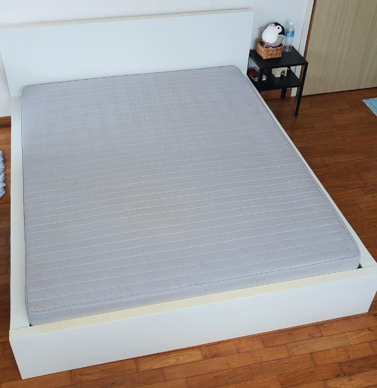 Ikea Sultan Queen size Bed Frame with very good Ikea Mattress
