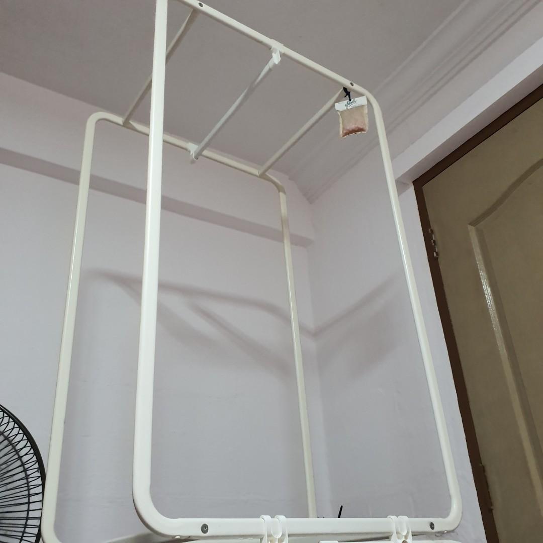 White Colour Rack IKEA white colour clothes rack, Furniture & Home Living, Furniture ...