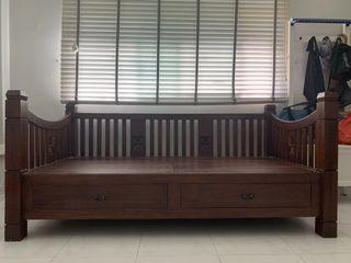 single teak wood cot