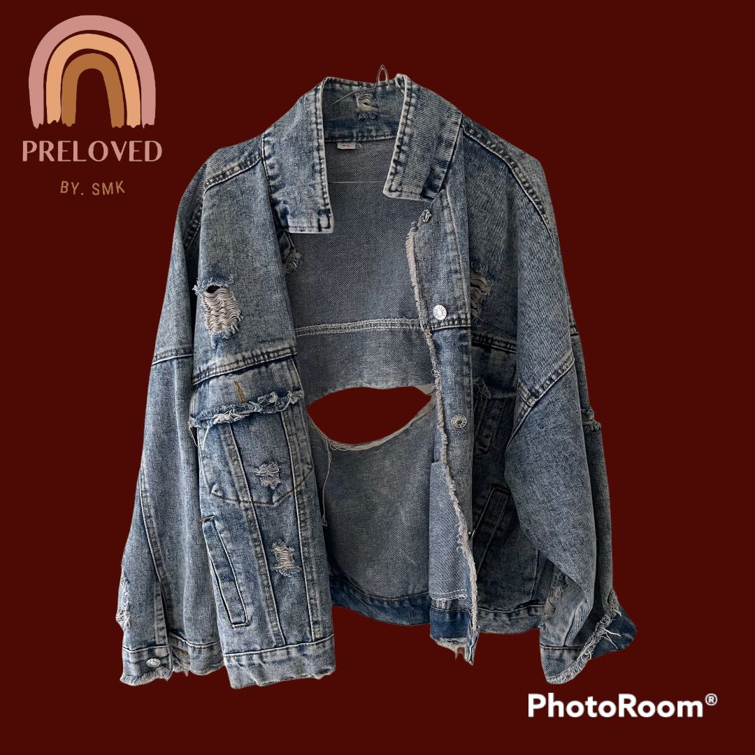 Jaket ripped jeans, Fesyen Wanita 