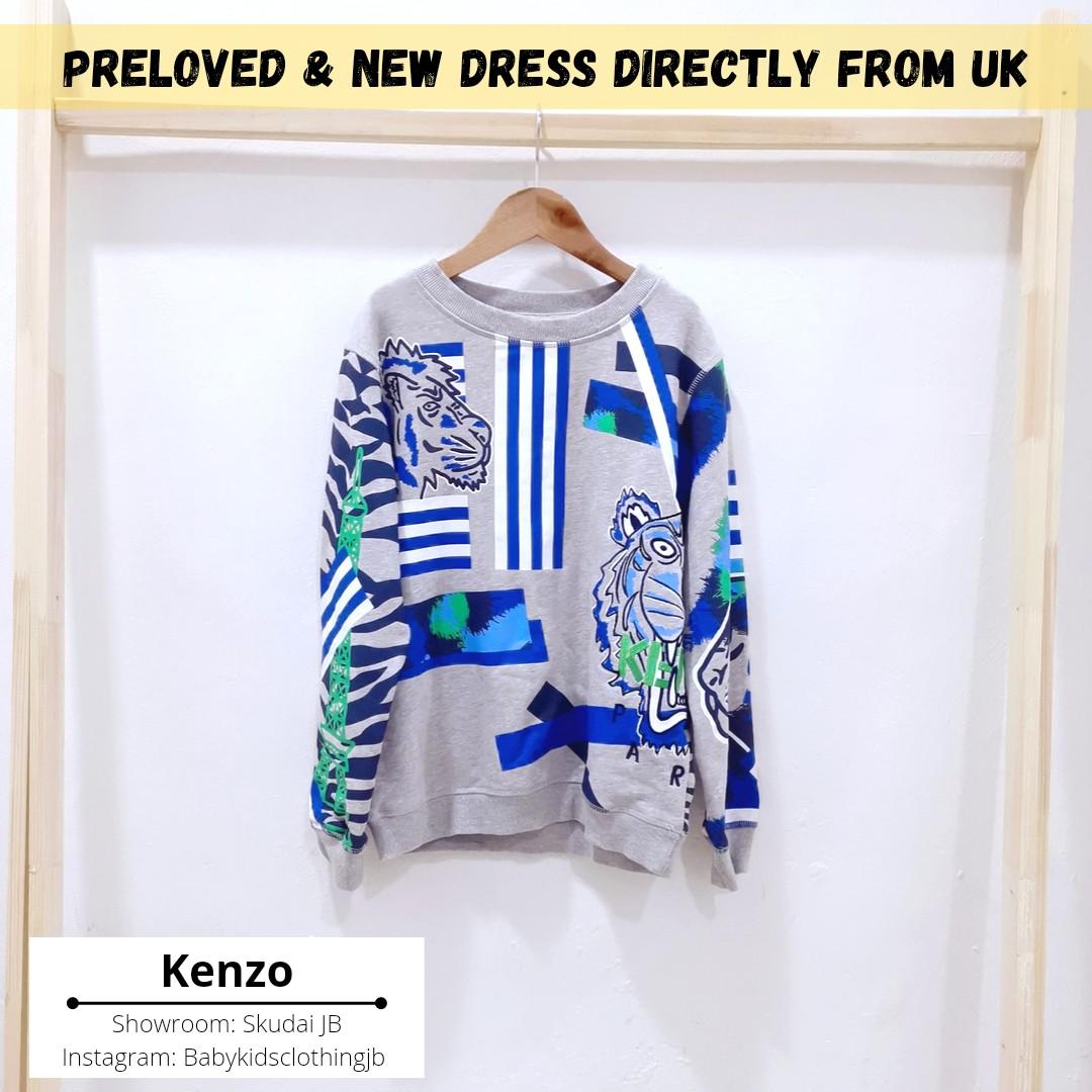 Kenzo Unisex Grey Jumper 12A Babies Kids Babies Kids Fashion on Carousell