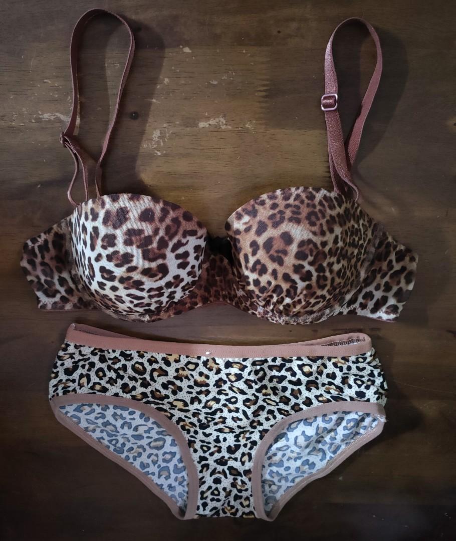 Leopard 🐆 print bra set, Women's Fashion, New Undergarments & Loungewear  on Carousell
