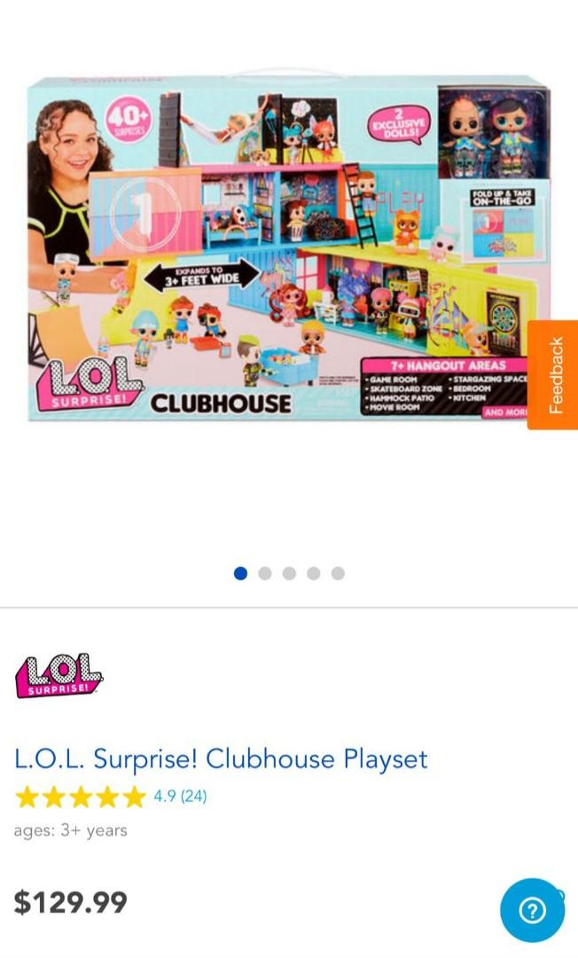 LOL Surprise Clubhouse Maison Playset With 40+ Surprises & 2 Exclusive  Dolls 