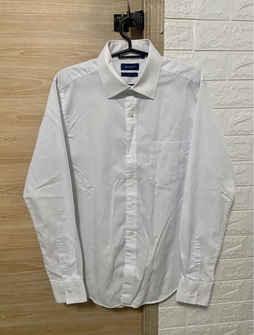 Long sleeves White, Men's Fashion, Tops & Sets, Formal Shirts on