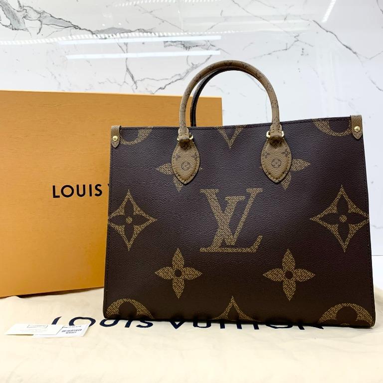 Louis Vuitton Monogram Casual Style A4 2WAY 3WAY Bi-color Plain Leather  (CABAS ONTHEGO MM, M46286, M21575)