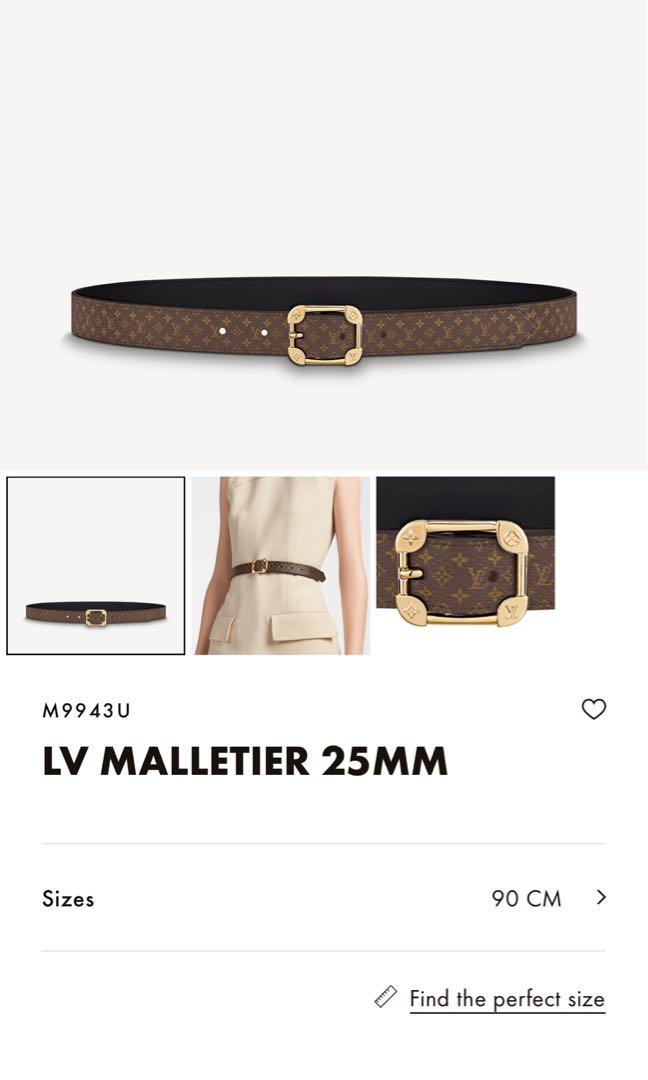 Louis Vuitton LV Malletier 25mm Brown Monogram. Size 90 cm