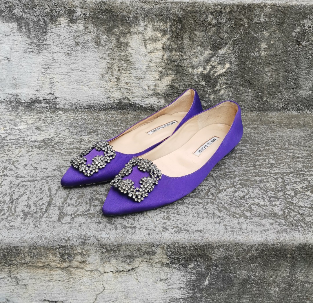 Manolo Blahnik Hangisi Flats, Women's 